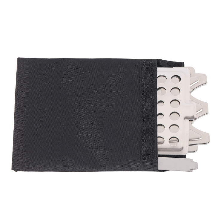 Réchaud pliable inox bois/charbon 3-5 pers.