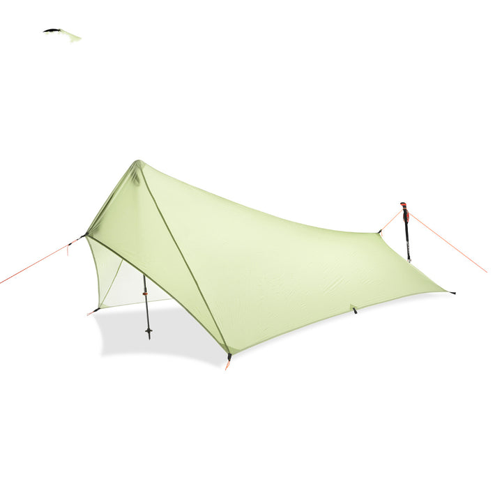 Tarp nylon 1 place imperméable - bâtons, 4 saisons